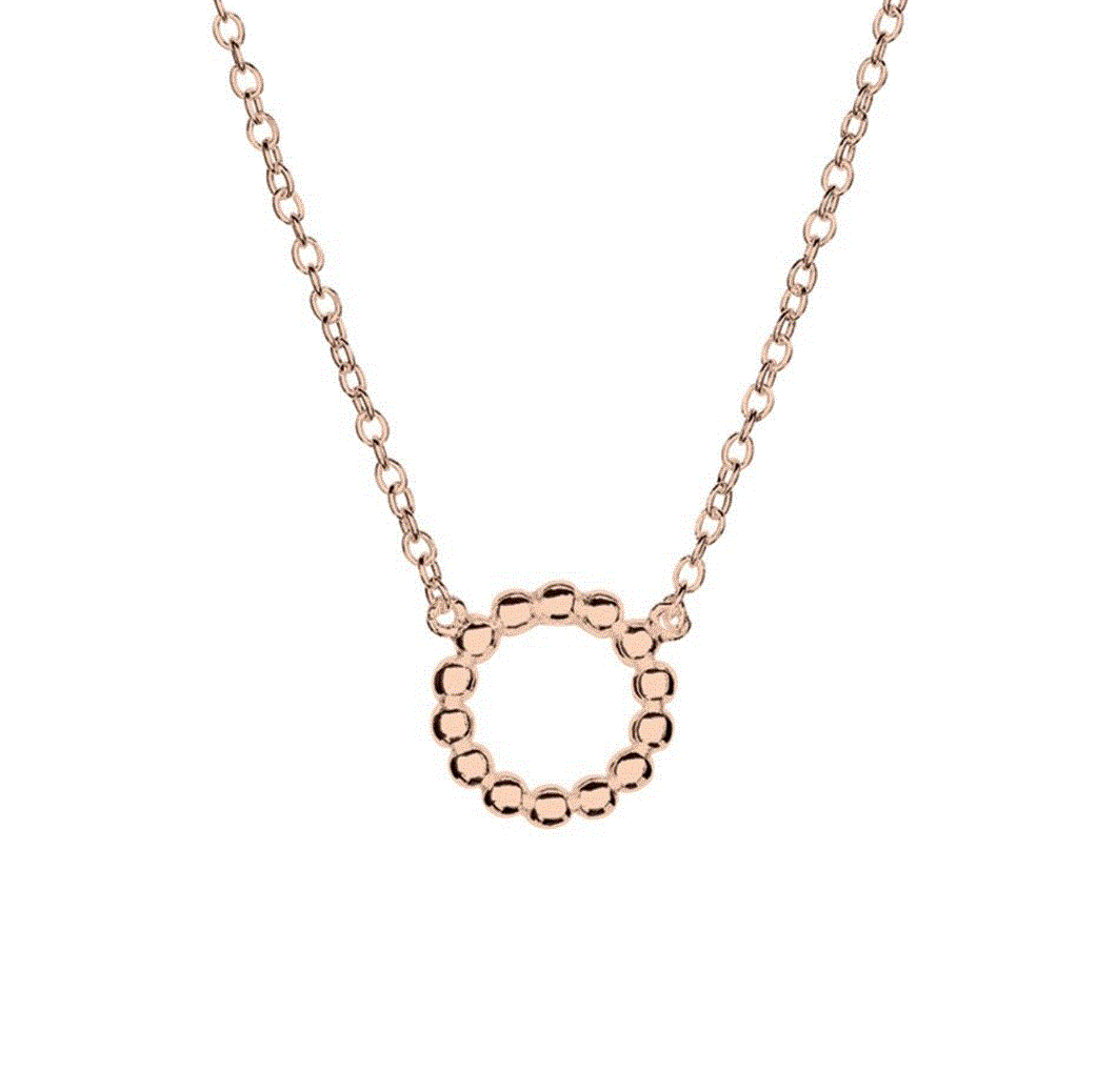 CARINE Multi ball open circle necklace